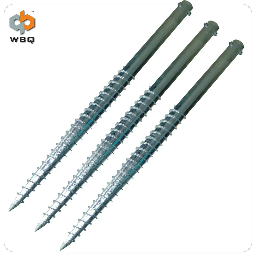 No dig steel galvanized ground screw anchor for wire mesh fence
