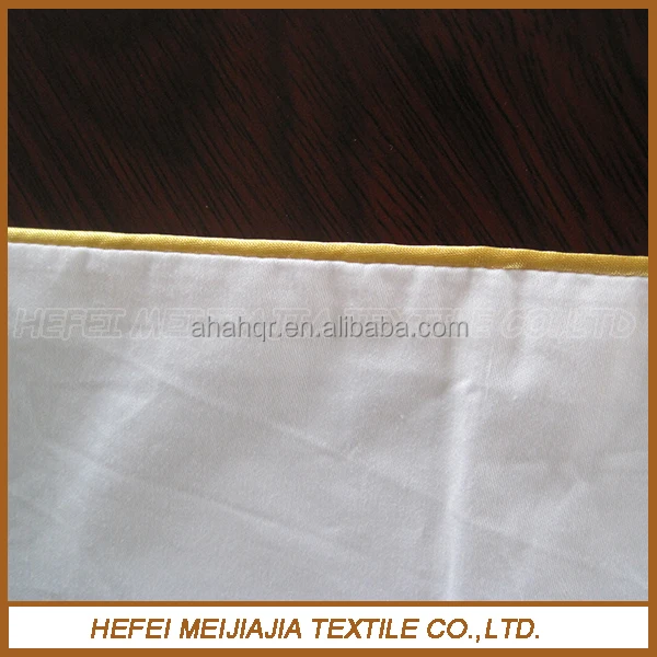 
Wholesale stitching piping edges process white pillow case with zipper for hotel and home 