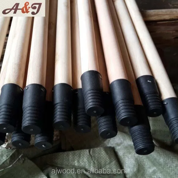 Brush wooden handle with plastic italian screw
