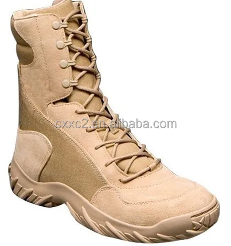 High Quality Tactical Desert Boots Outdoor Activities Suede Leather Khaki Boots for Training Climbing