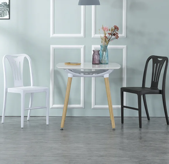 Colorful Plastic Dining Chairs Navy Dinning Chair