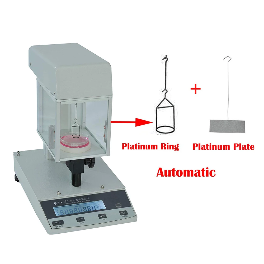 Automatic Liquid Surface Tension Meter Interfacial Tensiometer With Platinum Plate and Platinum Ring Method 0 to 400mN/m Range