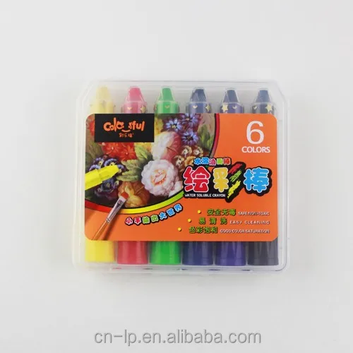 Crayons 24 Colors Set water-soluble rotating oil painting stick child paint in plastic Case