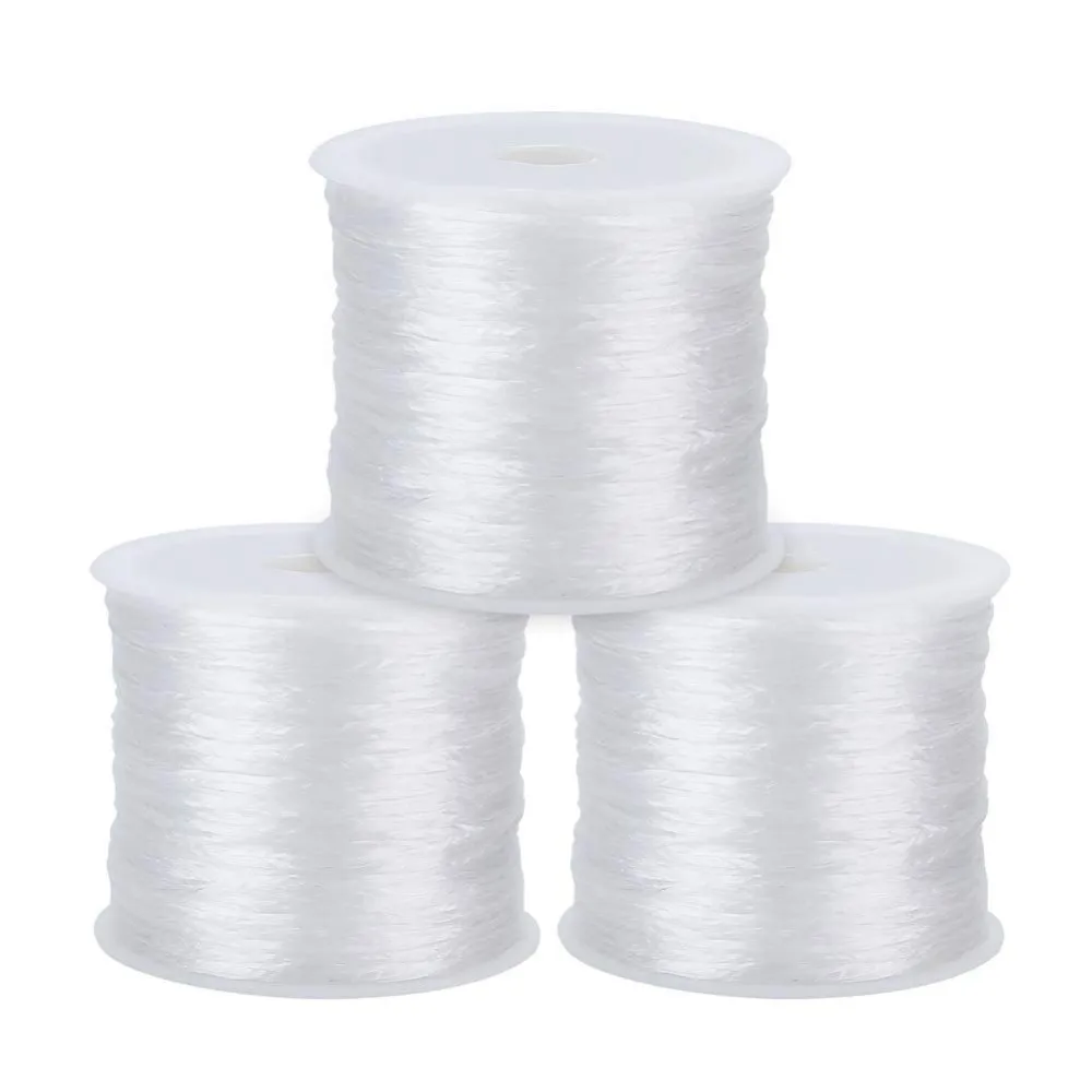 Crystal Thread Fibre Stretch Elastic Clear Cord Jewelry Beading String Fishing Line