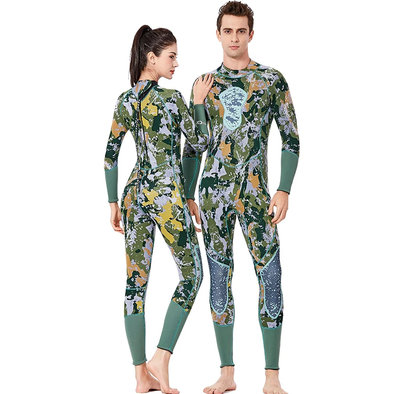 2019 new 3MM neoprene top camouflage unisex diving suit warm one-piece hunting wetsuit