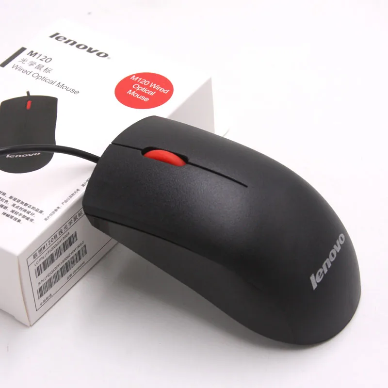 В наличии БЕСПЛАТНАЯ ДОСТАВКА Новая версия Lenovo USB Проводная мышь M120 pro 1000 точек/дюйм оптическая Колесо Мини 3D