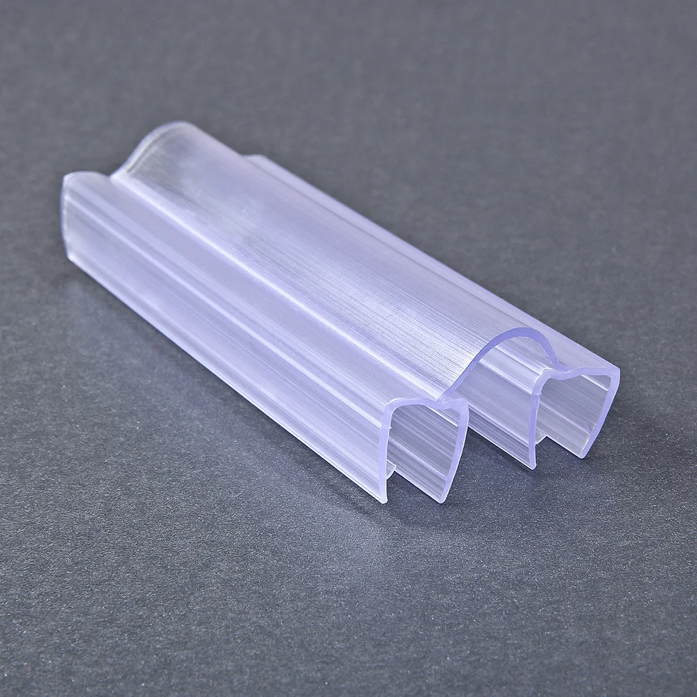Plastic hinge for shower room glass door sealing strip