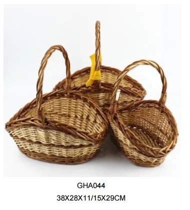 
oval willow fruit basket with handle wicker baskets for gifts 