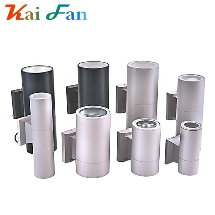Promotional cylindrical shape single double aluminum outdoor waterproof cob ip65 e27 led wall lamp