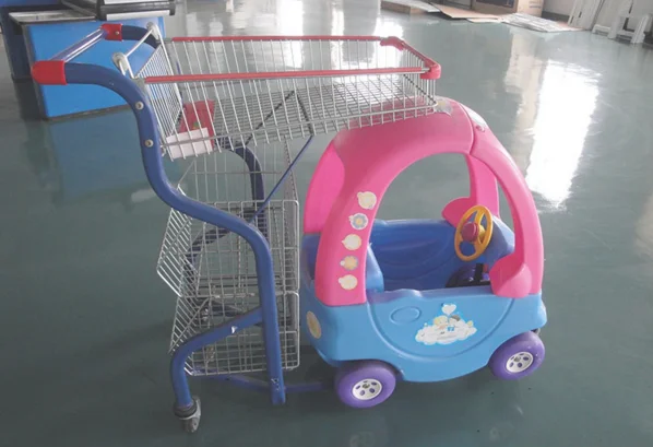 Детская тележка для покупок тележка с мультяшным рисунком с игрушечным автомобилем