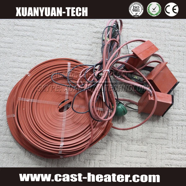 flexible silicone band heater with cable