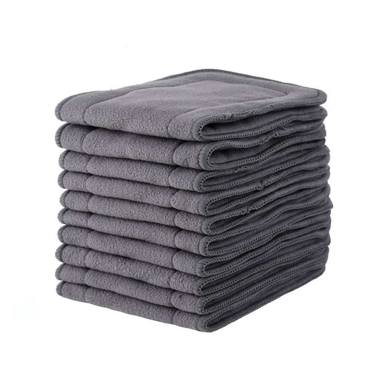 Bamboo Charcoal Liner Inserts washable 5 layer Cloth diaper Insert