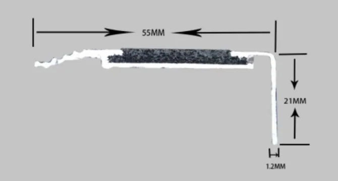 Black carborundum insert non slip outdoor stair step nosing
