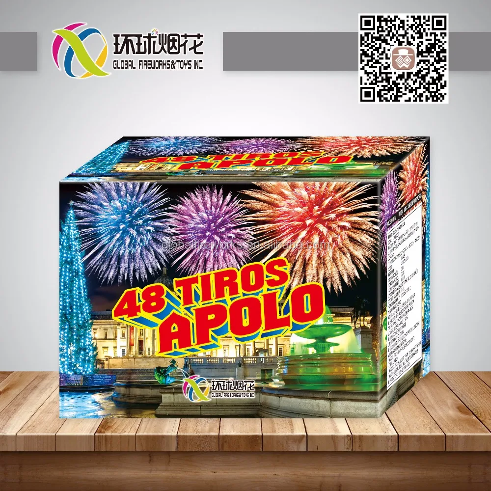 GFCF2548 48Tiros APOLO Peru Fireworks UN0336 Used On Christmas And New Year Carnival Celebration
