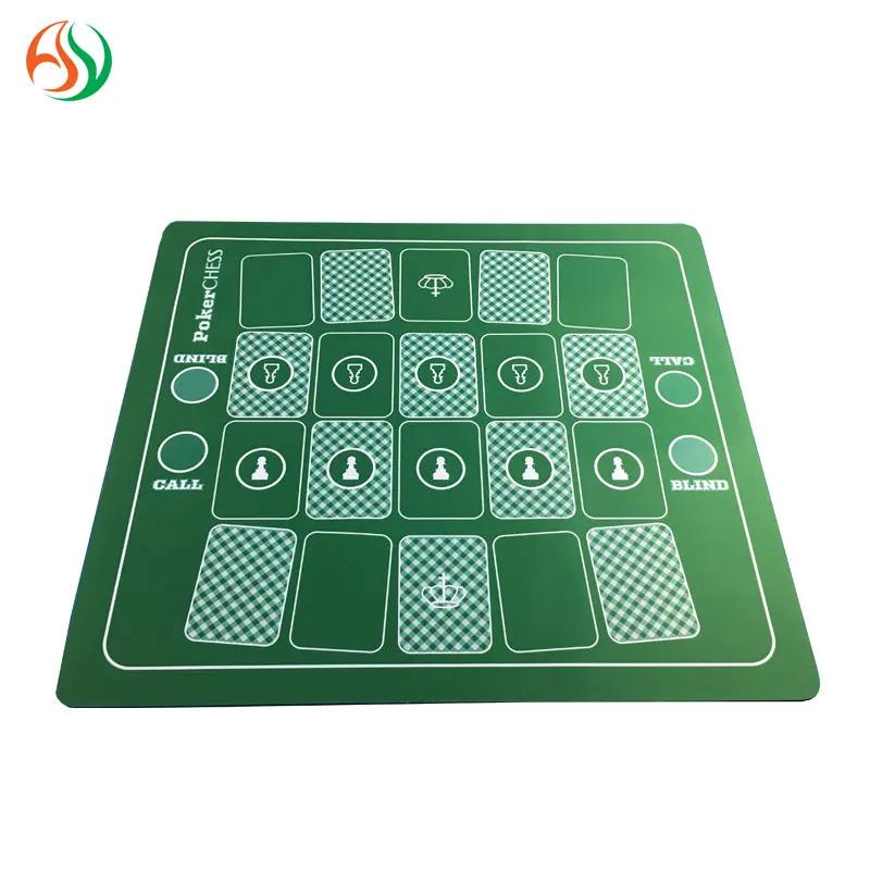 AY Green Poker Game Cloth Layout Rubber Backed Non Slip Rubber Poker Natural Rubber Table Mat Trade Assurance Casino Table Mat