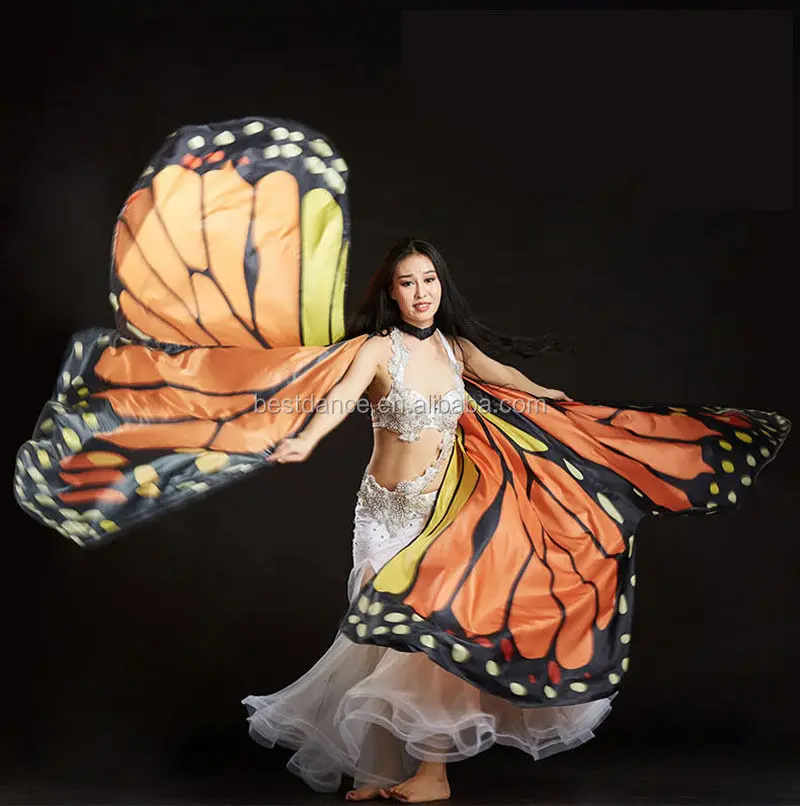 BestDance Butterfly Isis Wings Belly Dance Costume Egyptian Angel Isis Wings Belly Dancer Rainbow Isis Wings OEM