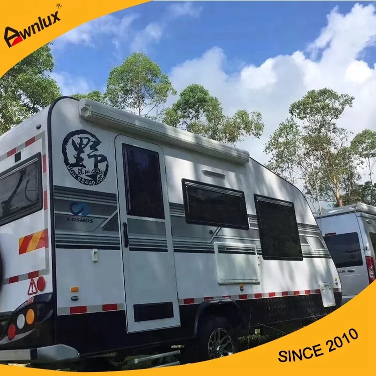 Outdoor Sunshade Aluminum Mobile Home Camper Accessories Box Retractable RV Awning Caravan