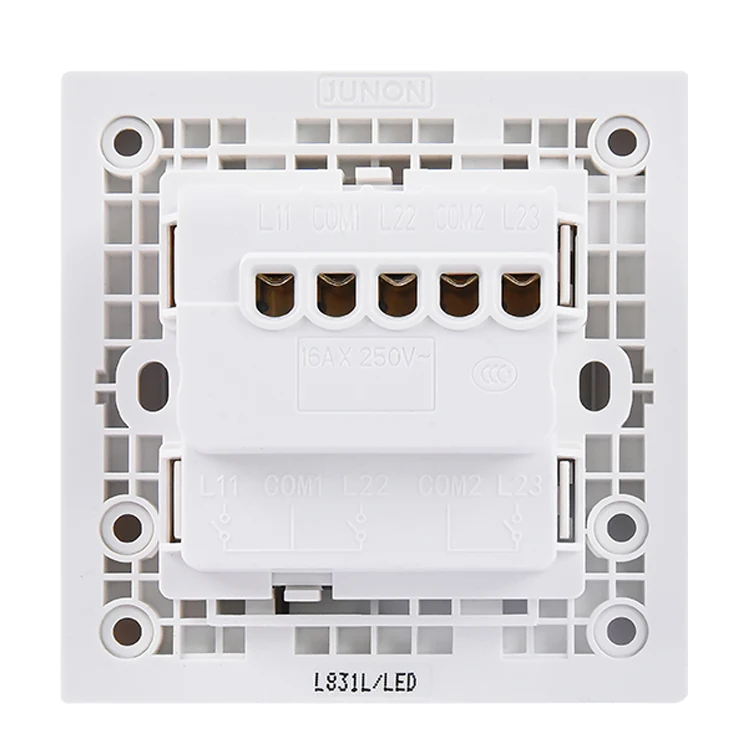 
Large Key Wall Switch 3 Gang 1 Way Switch with LED Indicator 