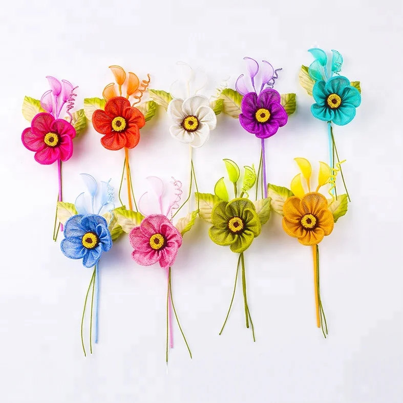 multi colored handmade   artificial flower for decoration