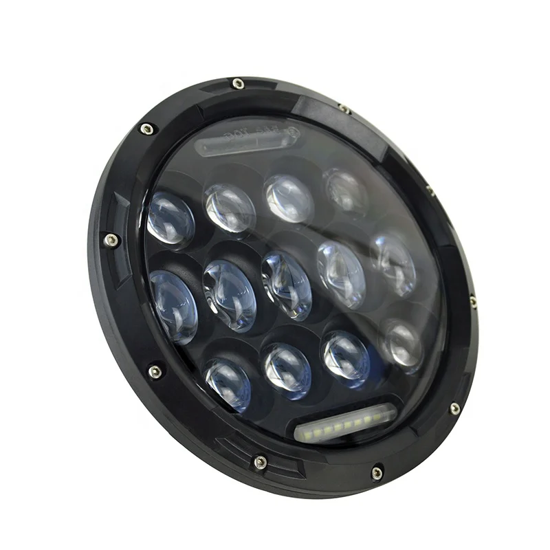 7 inch 75w Led Work Light Car Led Headlamp 12V 24V DC Waterproof Led Headlight Compatible for  Chevrolet Jeep