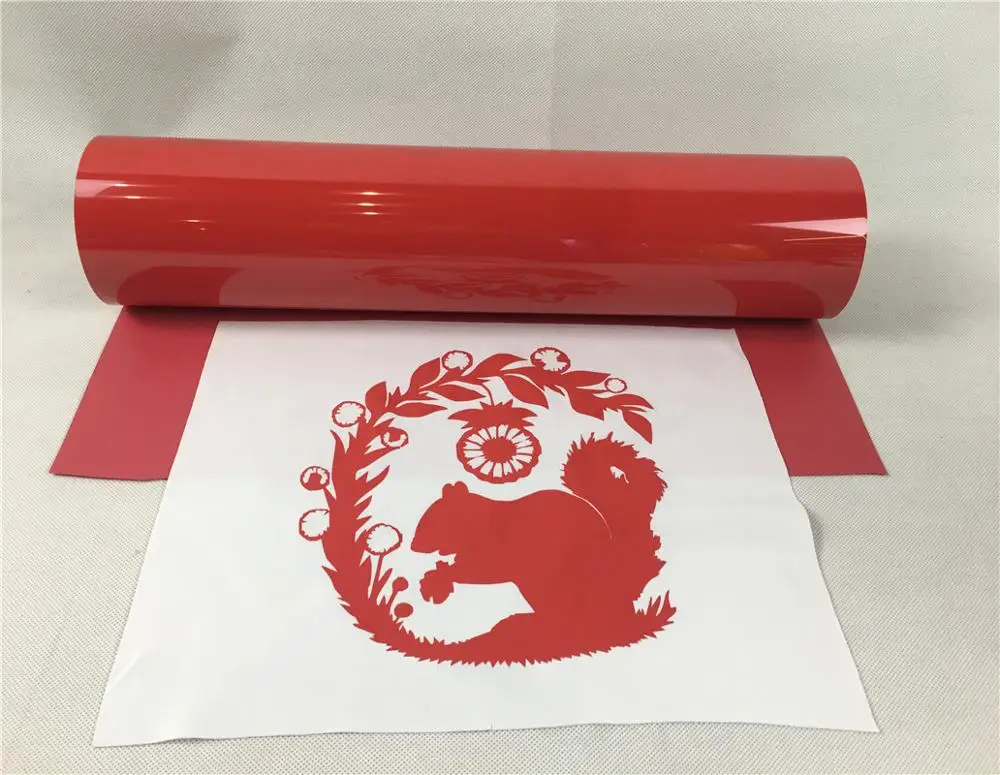 China wholesale red PVC heat transfer vinyl for custom t shirt printing