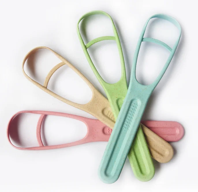 Высококачественный профессиональный очиститель языка для взрослых, уход за полостью рта, скребок для языка из пшеничной соломы