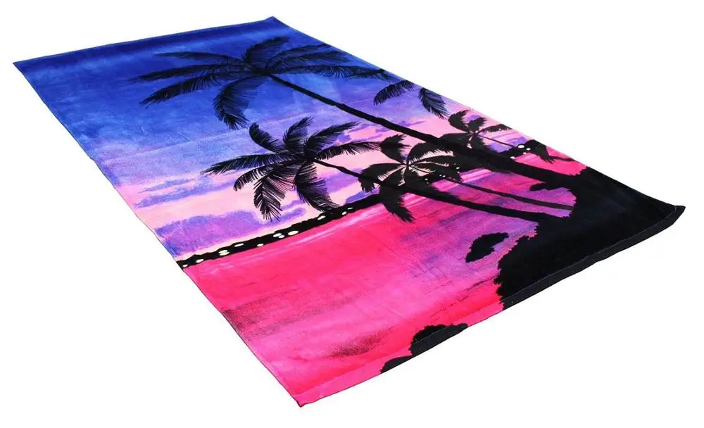 Custom sea turtle animal design 100% polyester microfiber digital printing beach towel