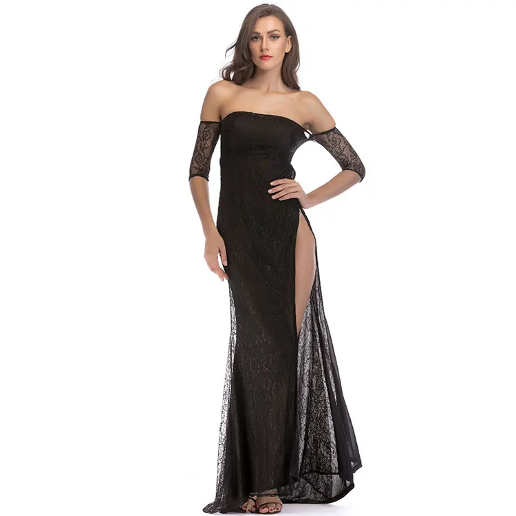 
Latest design wholesale new ladies party wear off shoulder women sexy formal maxi lace long beautiful evening gown dress 