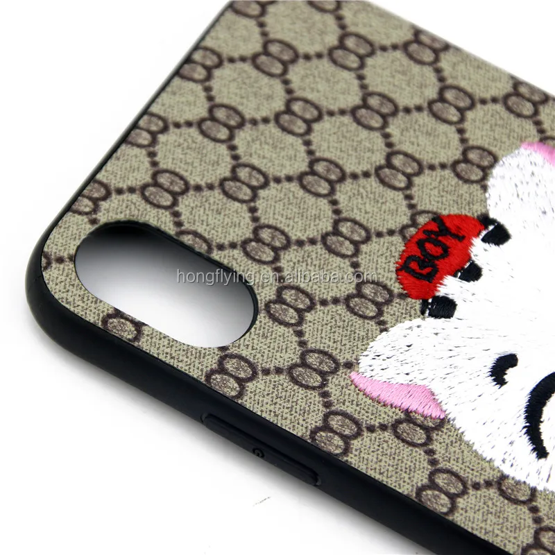 
Hot Sale for iPhone 8 x Soft TPU Embroidery Pattern Cell Phone Case Cover 