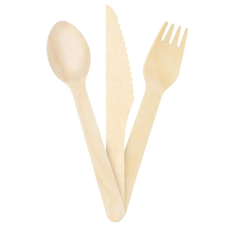 Biodegradable Disposable Bamboo Cutlery set |100% Eco Friendly | Premium Recyclable Bamboo Dinnerware Utensils |6 Inch