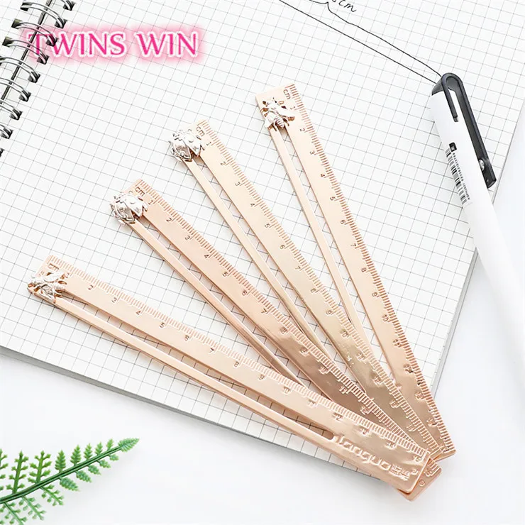 Новое поступление 2018 Необычные канцелярские принадлежности креативная мультяшная линейка в виде насекомых 15 см металлическая измерительная картина