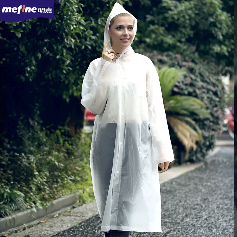 Sale Well Trending 2020 Various Women Plastic Raincoat Motorcycle Waterproof EVA Long Raincoat Waterproof With Hood