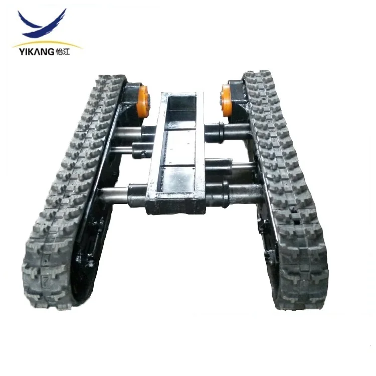 Expandable rubber tracked undercarriages for exploration machine crawler spider lift crane robot