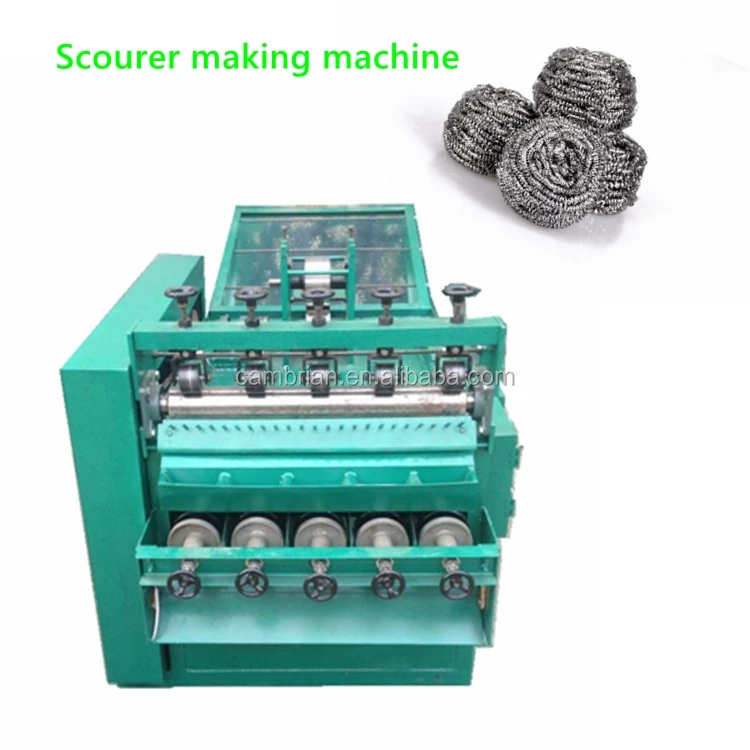 High performance 0.13 stainless steel wire scrubber scourer making machine