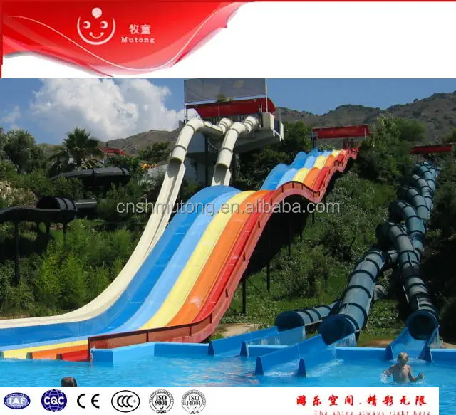 
2018 water park Mini Fiberglass Water Slide Park With Kids Aqua Park Equipment For Summer Swimming Pool 