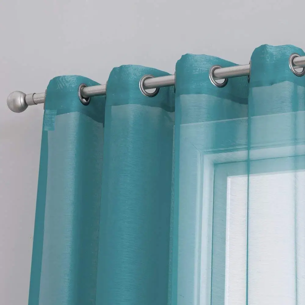 Hot Selling High Quality Light And Good Looking Embroider White Voile Door Hospital Curtain