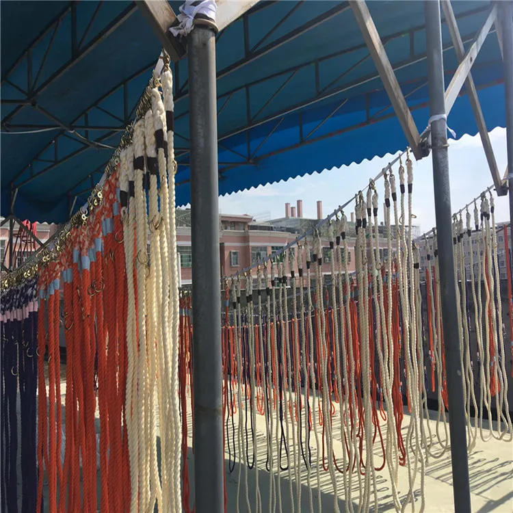 Custom Color high quality new design 100% cotton dog leash With Metal Logo Tag innovative Slip Rope Lead Leash