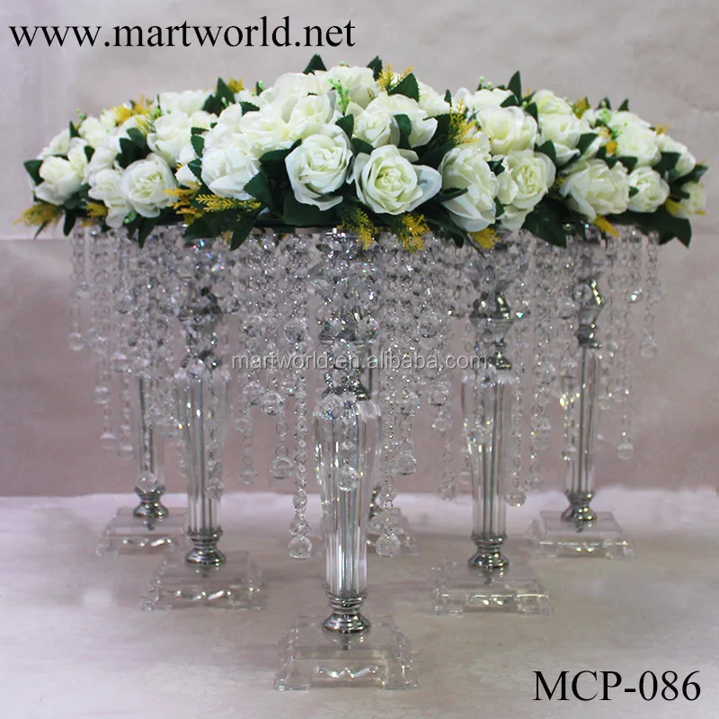 sell wedding clear wedding centerpiece candle holder party decoration event stand wedding vases(MCP-086)