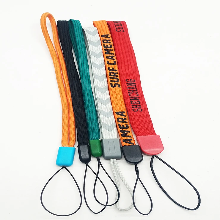 custom fashion fancy polyester woven printed phone strap