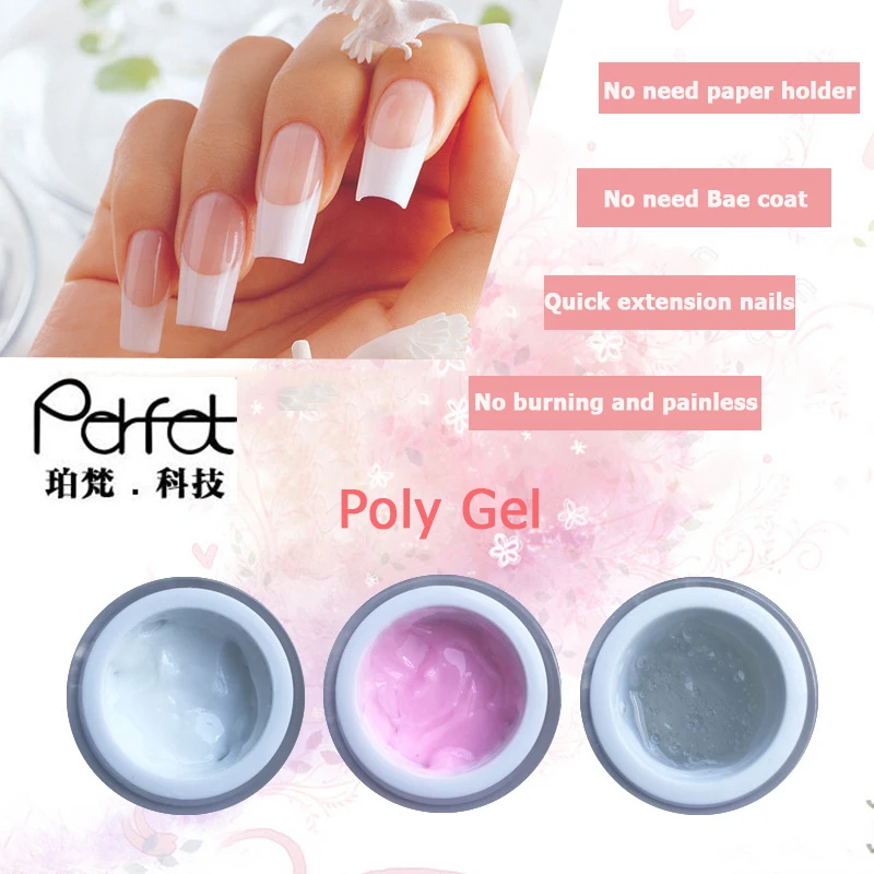 ICE MA no burn no pain poly nail gel crystal shinny poly gel nails builder