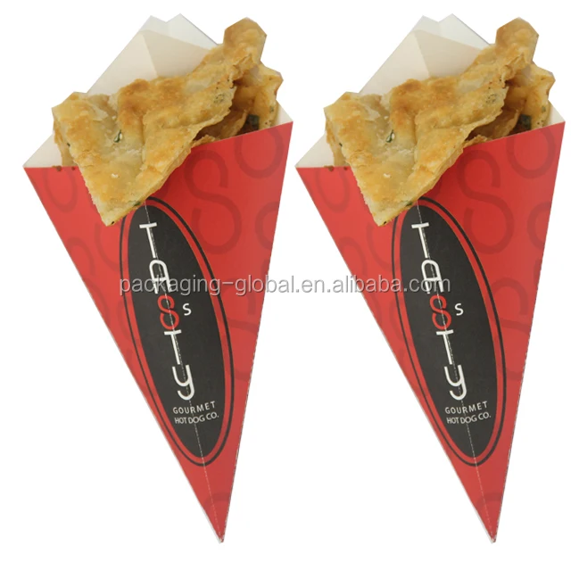 disposable paper snow cone cup for french fries and waffle packaging