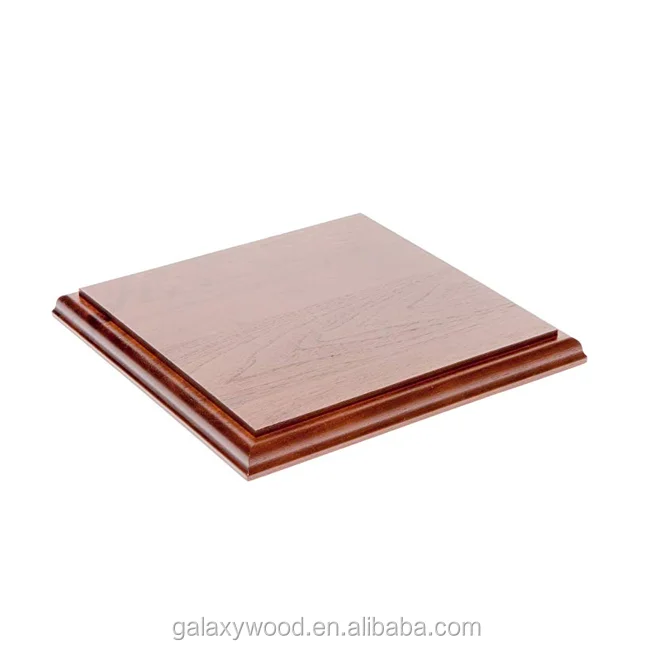 Factory supply custom Solid square Wooden Trophy Base for crafts