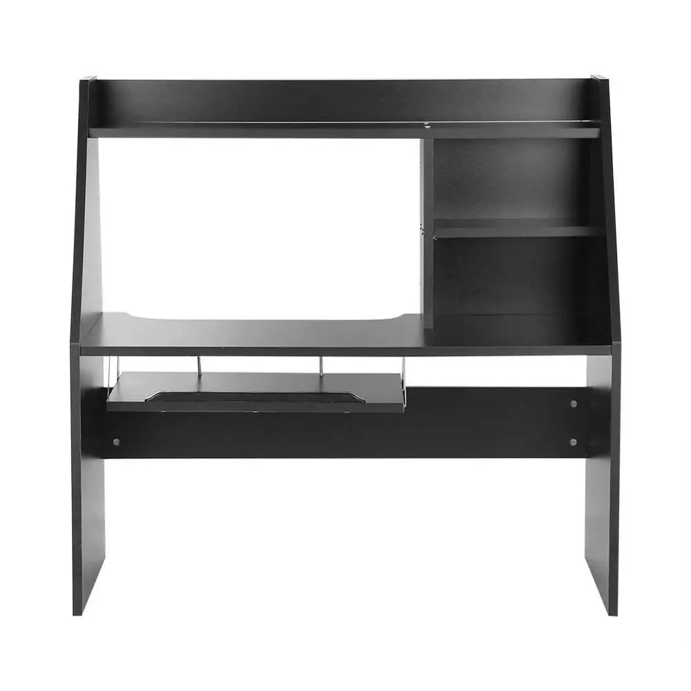 Gaming Laptop Desk Wooden Table PC Computer Table With Keyboard Tray And Storage Shelves For Bed