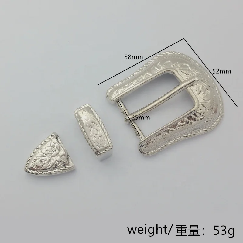 wholesales zinc alloy western 3 pieces buckle sets manufacturer