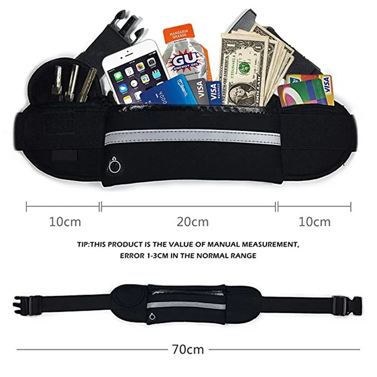 Cheap Personalized Sling Waist Running Belt Neoprene Waist Bag for Women Men
