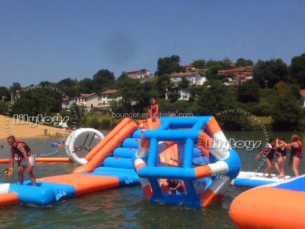 Lilytoys The Biggest Inflatable Floating Water Park, Aquatic Sport Platform For Adult