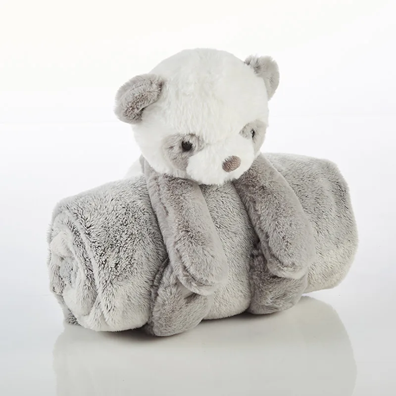 2019 new design Cute Baby Soft Blanket With Plush Deer Toys