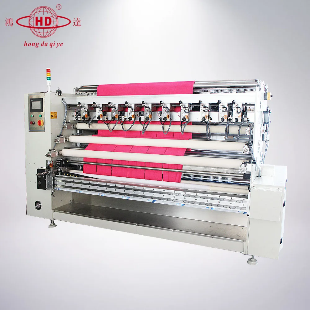 
1.6M Automatic Ultrasonic Tower Clothes Cutting and Slitting Machine, Computer Nonwoven Slitting Machine 