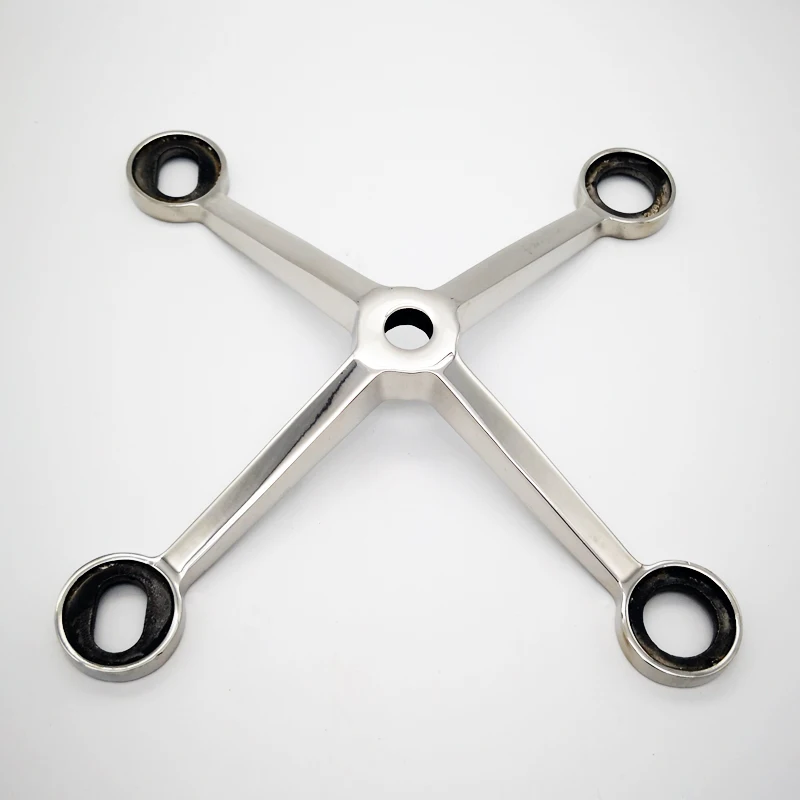 4 Arms Point Supported Curtain Wall Glass Spider Fittings Accessories