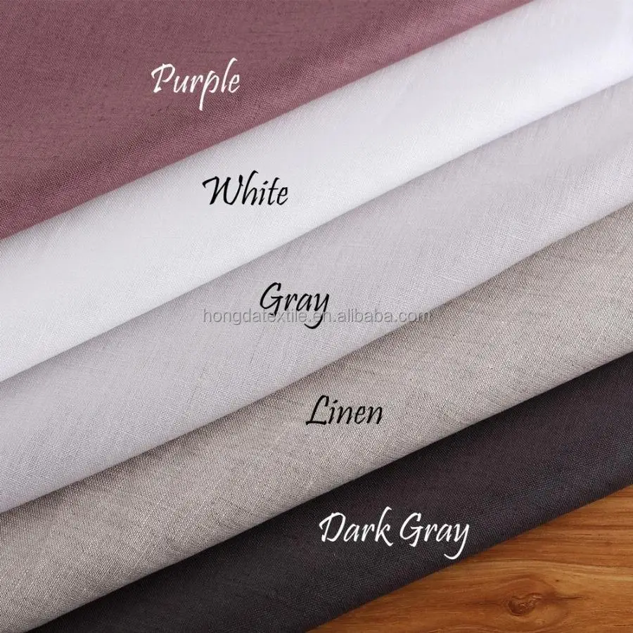 
Stone washed French linen fabric, 100% flax linen fabric in roll 